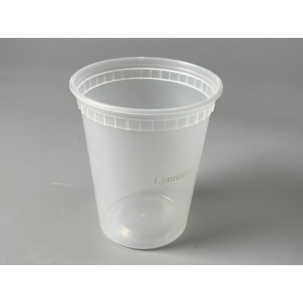 Lynnoog Plastic Deli Containers Disposable Food Storage Containers Ideal for Soups, Stews, and Meal Prep